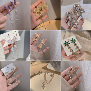 Alloy Earrings for Women Fashion Long retro Tassel Jewelry Pearl Earrings Jewelry accessories Wholesale daiiibabyyy